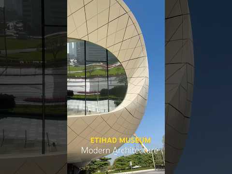 Discover Etihad Museum #museum #dubai #travelvlog #shorts #fyp #uae #modern  #architecture #art #fyp
