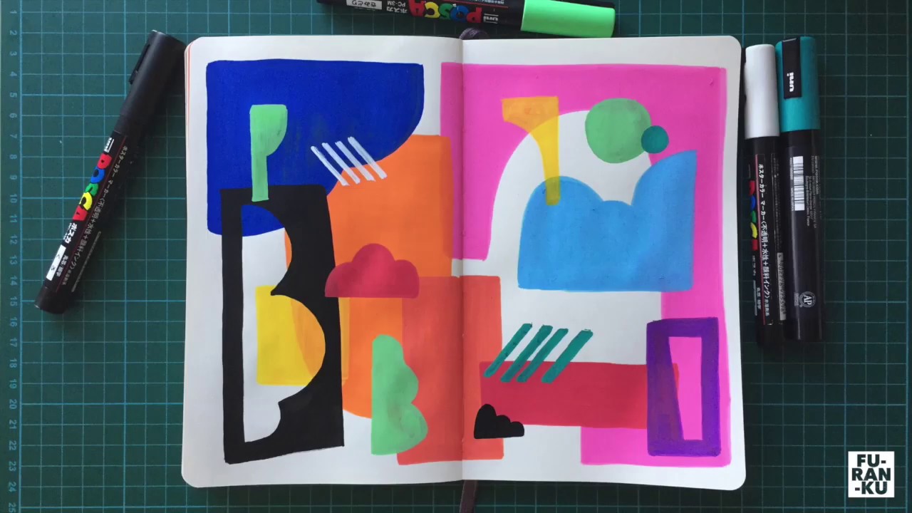 Poscapen Abstract Doodle Drawing Timelapse in Sketchbook (2020 May 15b)