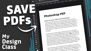 How To Save PDFs In Photoshop