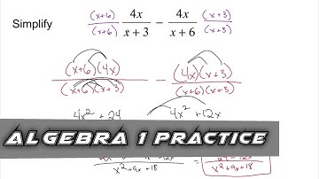 Algebra 1 Practice - Adding and Subtracting Rational Expressions (Example 3)