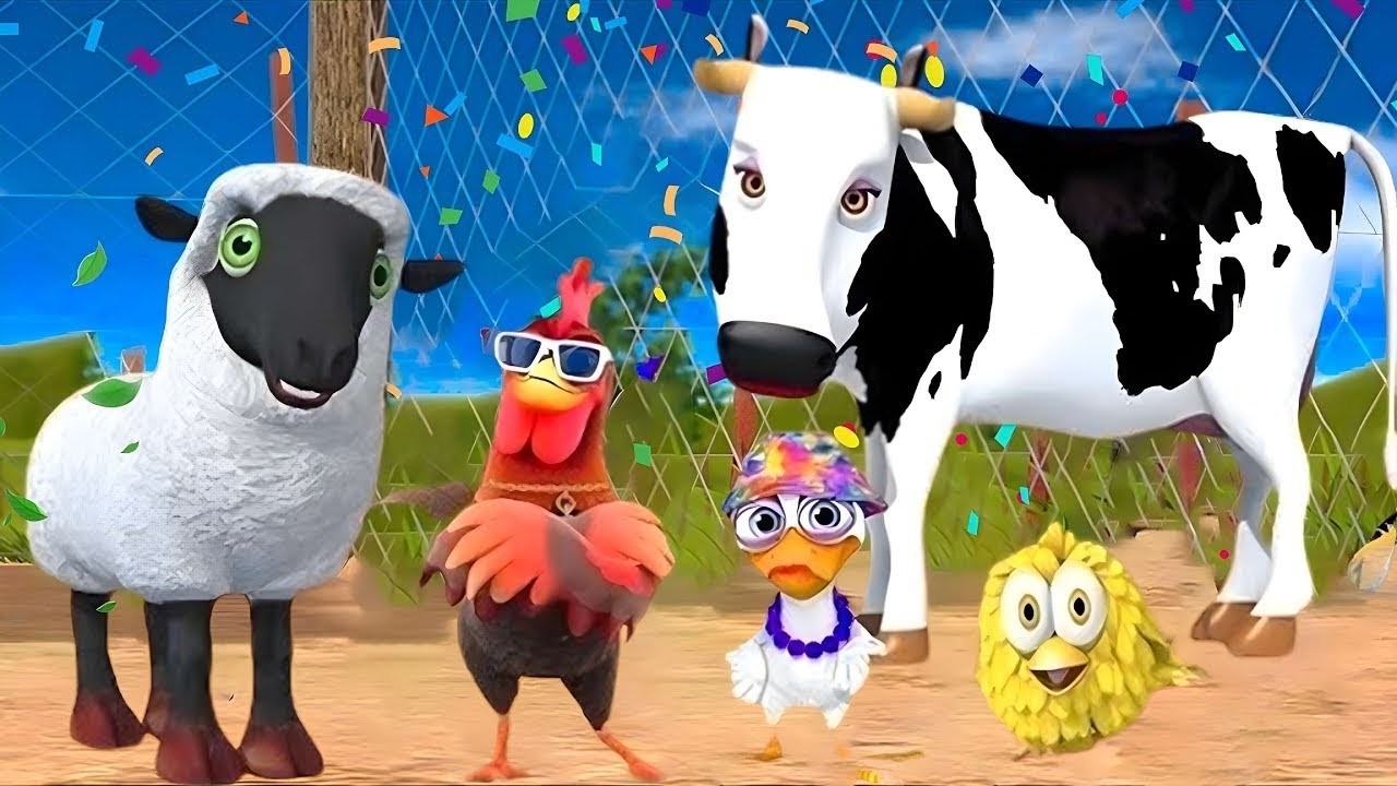 La Vaca Lola y Los Pollitos Dicen Pío | Canciones de la Granja de Zenón 2 | toro y dinosaurio