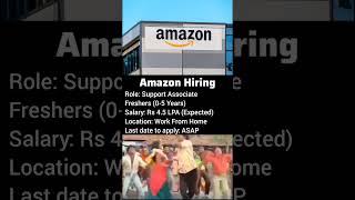 Amazon Hiring Freshers