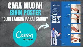 Cara Mudah Membuat Desain Poster Cuci Tangan Pakai Sabun | Tutorial Canva
