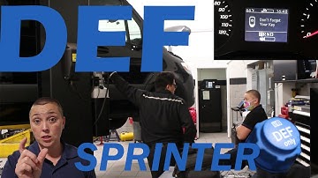 SPRINTER DIESEL DEF / DPF / NOX- Basics about the Mercedes diesel exhaust fluid system service