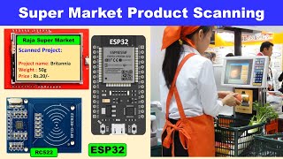 ESP32 TFT LCD Shield RFID RC522 Super market Scanning | ESP32 TFT LCD Shield RFID Project | ESP8266