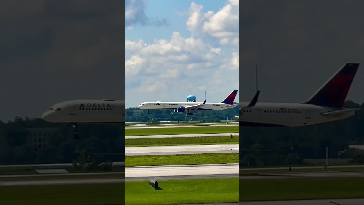 757-300 FLYING PENCIL! LONG Delta Boeing 757 Landing at ATL/KATL - Plane Spotting