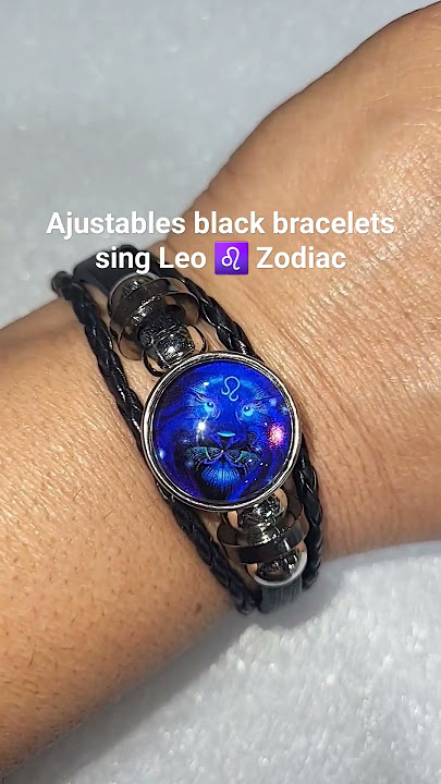 Ajustables black bracelets sing Leo ♌️ Zodiac #bracelets #zodiacsigns #leo Leo
