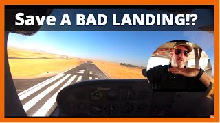 How to deal with BALLOONING on landing. Save a bounced landing? or Go Around? Flight Training Video