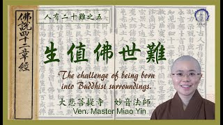 人有二十難之五 | 生值佛世難 | The fifth challenge of being born in Buddha&#39;s era| 妙音法師開示 | Ven. Master Miao Yin