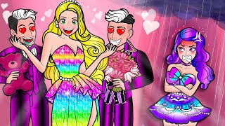[🐾paper diy🐾] Rainbow Rapunzel Angels & Sinister Best Friend | Rapunzel Family 놀이 종이