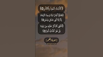سورة القمر الآية ٢٣ الى ٢٩ بصوت الشيخ محمد صديق المنشاوي