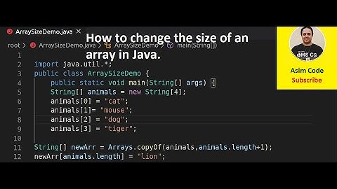 How to change the size of an array in Java