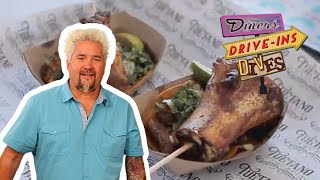 Guy Fieri Eats Bone Marrow Tacos in San Diego | Diners, DriveIns and Dives | Food Network