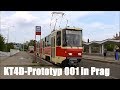Straßenbahn Praha/Prag: Probefahrten des KT4D-Prototyp 001 (mit KT8D5 9048) am 24.05.2018