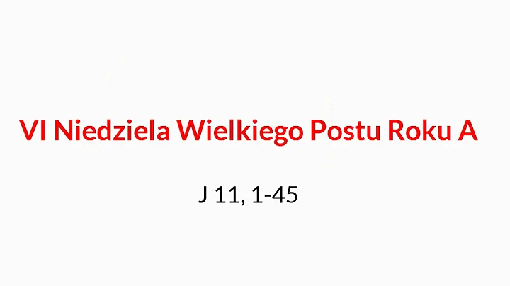 NS #20: VI Niedziela Wielkiego Postu Roku A  Ks. G...