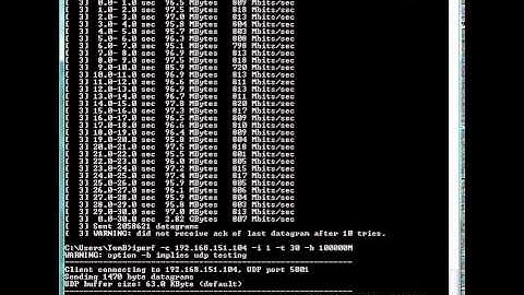 Point to Point iperf test