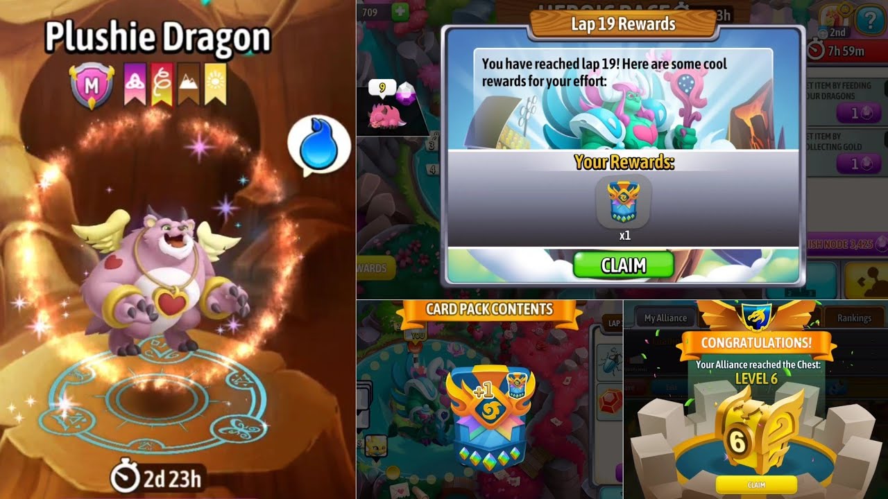 #933. Dragon city | Summon Plushie VIP dragon | Reached lap 19 in High Valentinus heroic race.