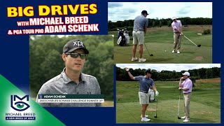 BIG Drives... PGA Tour Pro Adam Schenk joined Michael on the range at The Travelers...