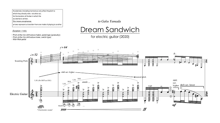 Yuri Umemoto - "Dream Sandwich" for electric guita...