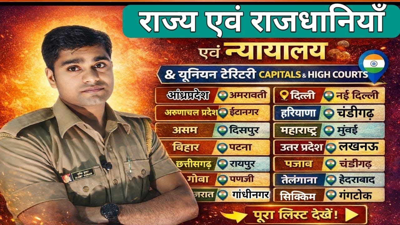 UP  Police Home Guard Bharti | GK GS Class ( State & Capitals  ) Constable Home Guard Exam