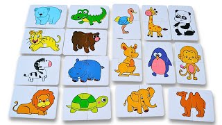 Learning Wild Animals Names with Activity Puzzle Game 🐘🦁🦒 Preschool Learning Videos for Kids screenshot 4