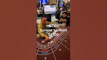 Hitting the 9/1 on baccarat! Hollywood Park Casino #baccarat #casino