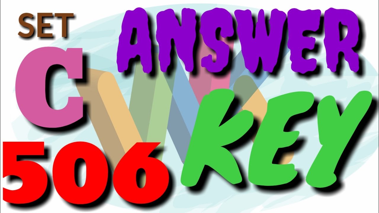506 SET-C ANSWER KEY
