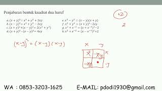 Ekspresi Aljabar Dengan Kuadrat part 1