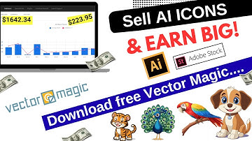 How to Download Vector Magic & Sell AI Icons on Adobe Stock | Make Money with Vector AI Icons