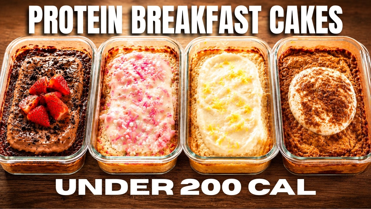 High Protein Breakfast Cakes Under 200 Calories | 5 Min Meal Prep