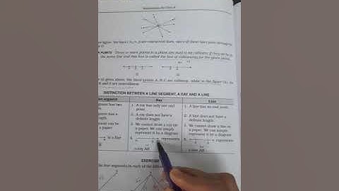 Line segment,  ray and line ex 11 A Q1 , 2