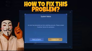 HOW TO FIX THIS PROBLEM? PERVENTED YOU FROM SWITCHING ACCOUNTS