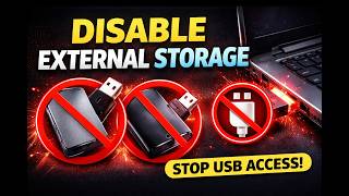 How to Disable External Storage Device in Windows 11 | Block USB Access 🔒
