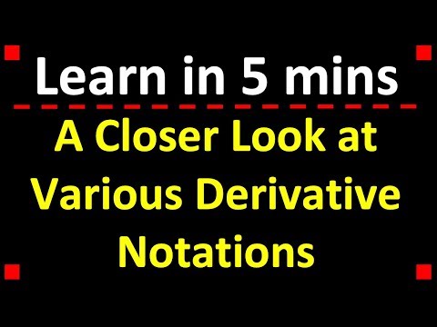 Derivative Notation: Lagrange,