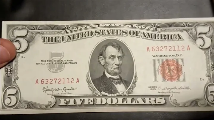 RED SEAL 1963 $5 Bill in Great Condition from My Collection