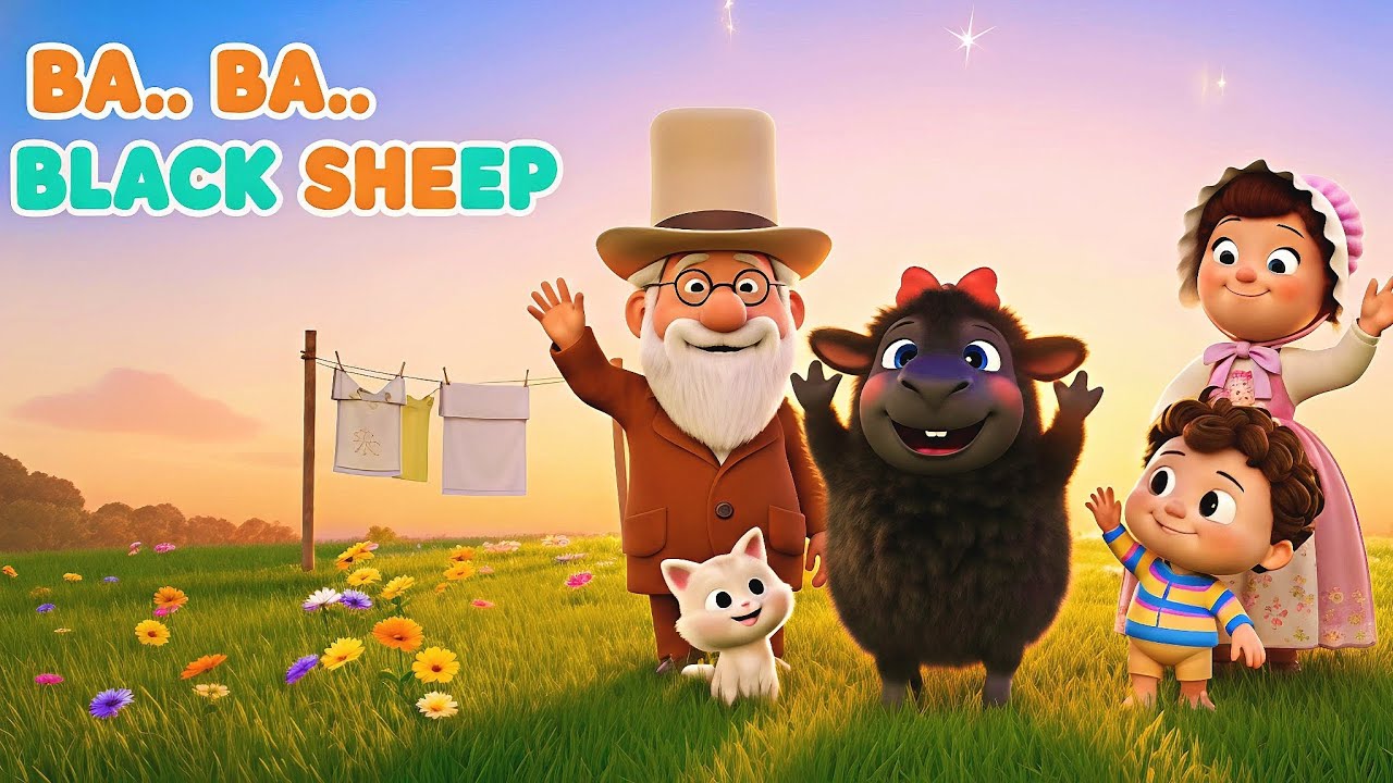 Baa Baa Black Sheep Sing Along | Cute 3D Animation Nursery Rhymes for Kids & Toddlers | KG TV