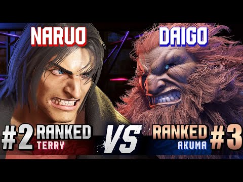 SF6 ▰ NARUO (#2 Ranked Terry) vs DAIGO (#3 Ranked Akuma) ▰ High Level Gameplay
