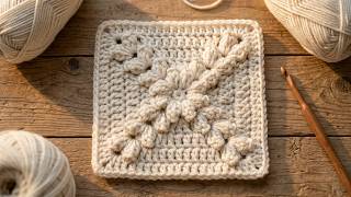 The Easiest Textured Crochet Square You'll Ever Make!