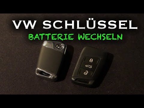 VW Passat B8 Schlüssel Batterie wechseln (auch Skoda Superb III 3) - YouTube