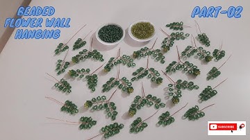 How to make wallhanging leaf with seed beads || Easy tutorial Part-2 || Rowshan Ara Handicrafts