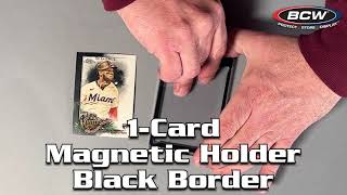 Magnetic Card Holder - 35 PT. Black Border for Sports Cards