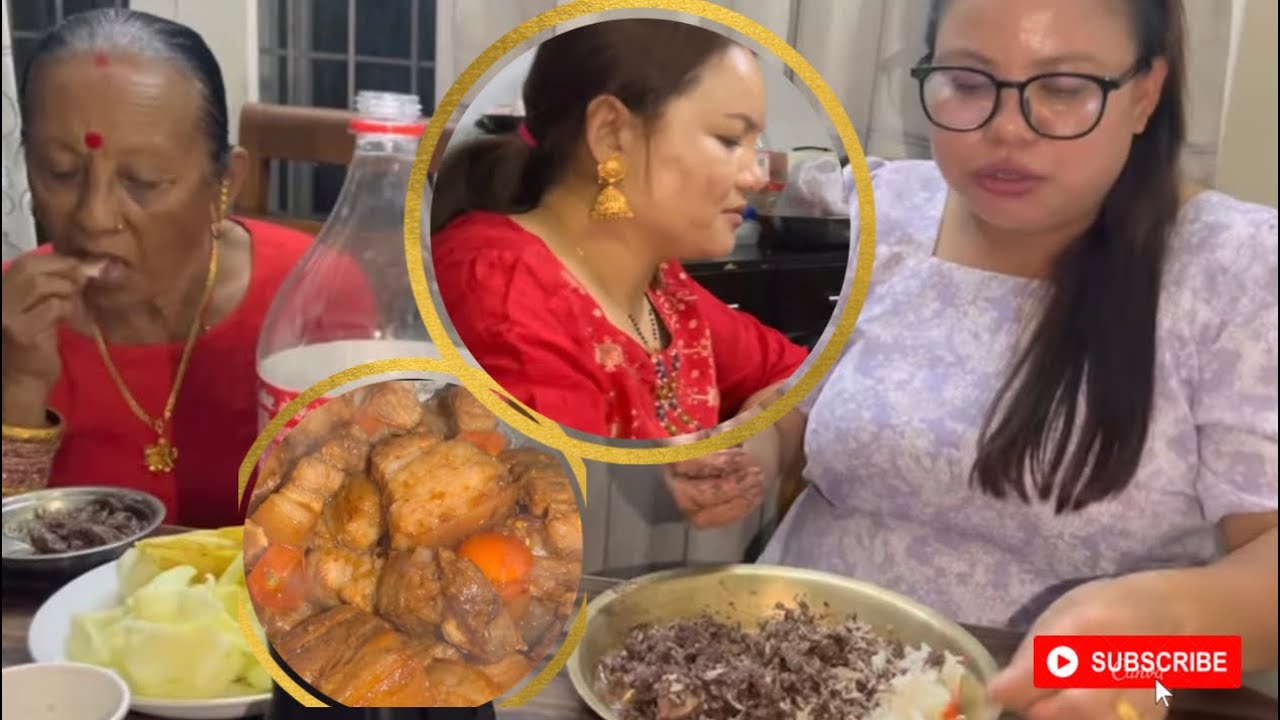 साईली काईली अन्तरी अनि सासु आमाको रमाईलो गफ अनि Pork र कर्ची मर्ची सगं Mukbang