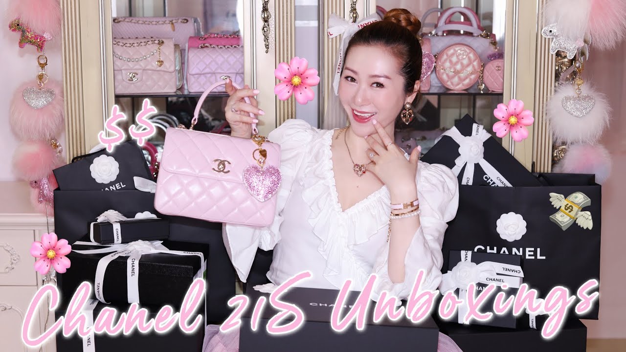 CHANEL MINI FLAP WITH TOP HANDLE / 22P Collection / Pink / Rose Clair /  Unboxing 