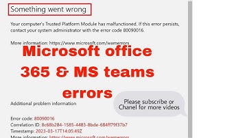 Microsoft office Outlook exchange error 80090016 Trusted platform module malfunctioned Hindi