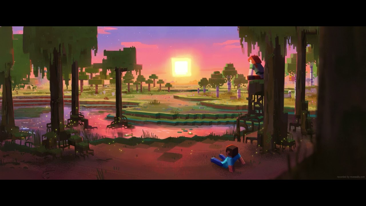 Minecraft Sunset Live Wallpaper - YouTube