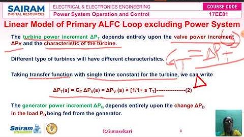 Lecture Video13_17EE81_Module-2_AGC-Linear Model of Primary ALFC Loop_R.Gunasekari