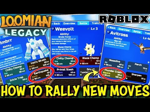 Rally Moves In Loomian Legacy How To Teach New Moves To Rallied - tiklipse gleaming vesperatu roblox loomian legacy youtube