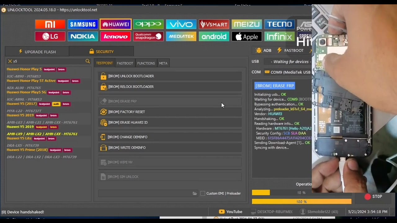 Huawei y5 2019 frp bypass unlock tool | y5 one click bypass | @sbmobilepk