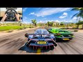 Lamborghini veneno  goliath race  forza horizon 5  steering wheel gameplay