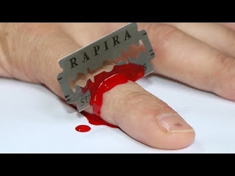 გაჭრილი თითის ფოკუსი - სუსტი გულის პატრონებმა არ უყუროთ!!!